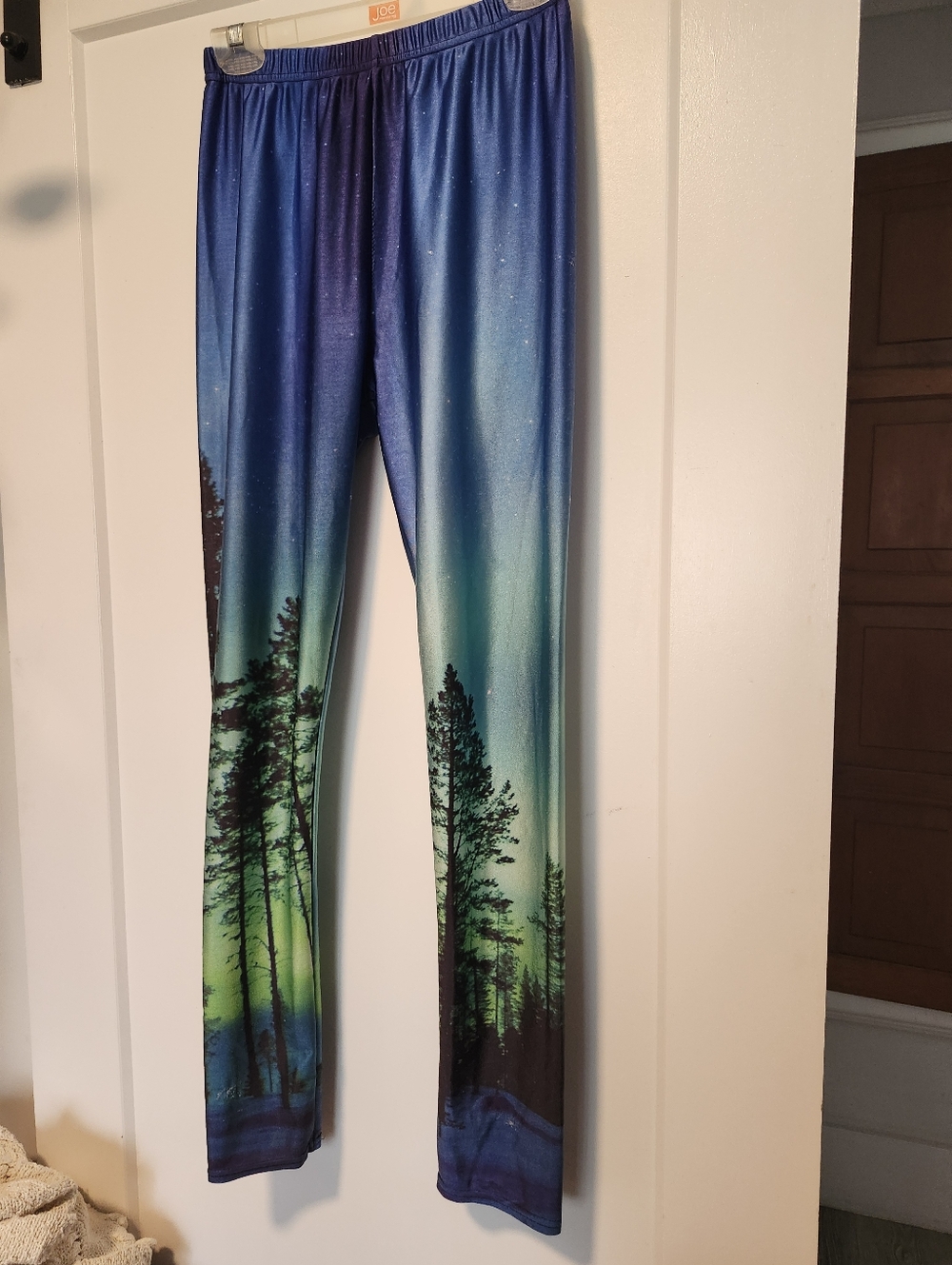 *Bundle 3/$20!* Aurora Borealis Forest Print Leggings | XL | Yoga Pants
